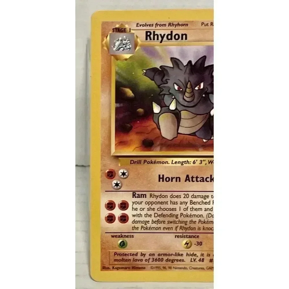Rhydon 45/64‎ Pokemon Card Vintage Jungle Unlimited Uncommon LP